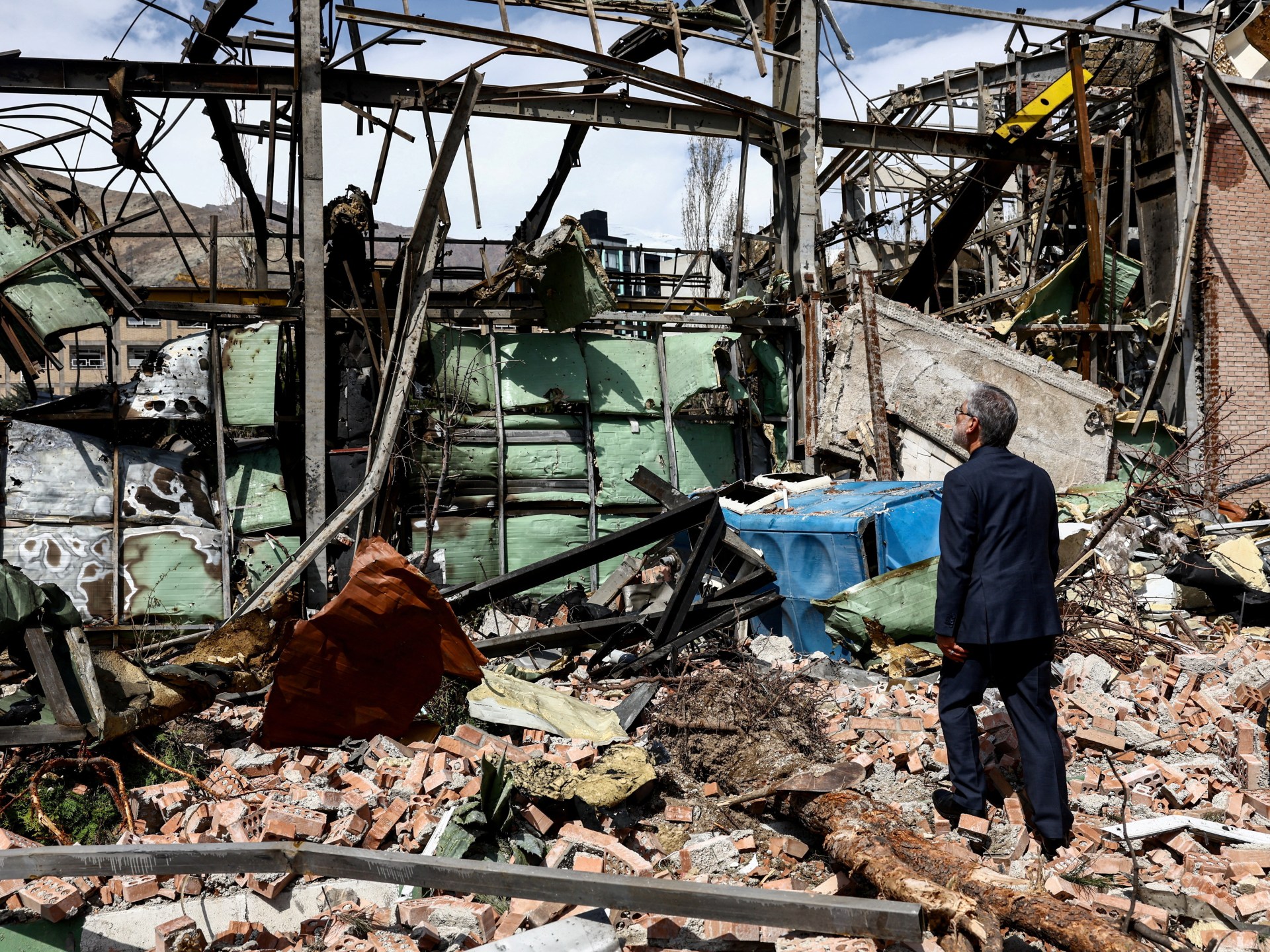 The rubble of Sharif University of Technology in Tehran after US-Israeli strikes. Photograph: Reuters